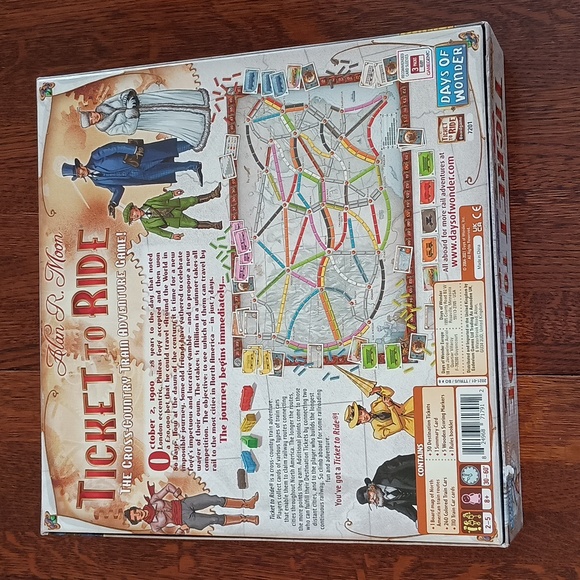 Ticket To Ride Cross Country Train Adventure Days of Wonder Boardgame - Picture 2 of 3